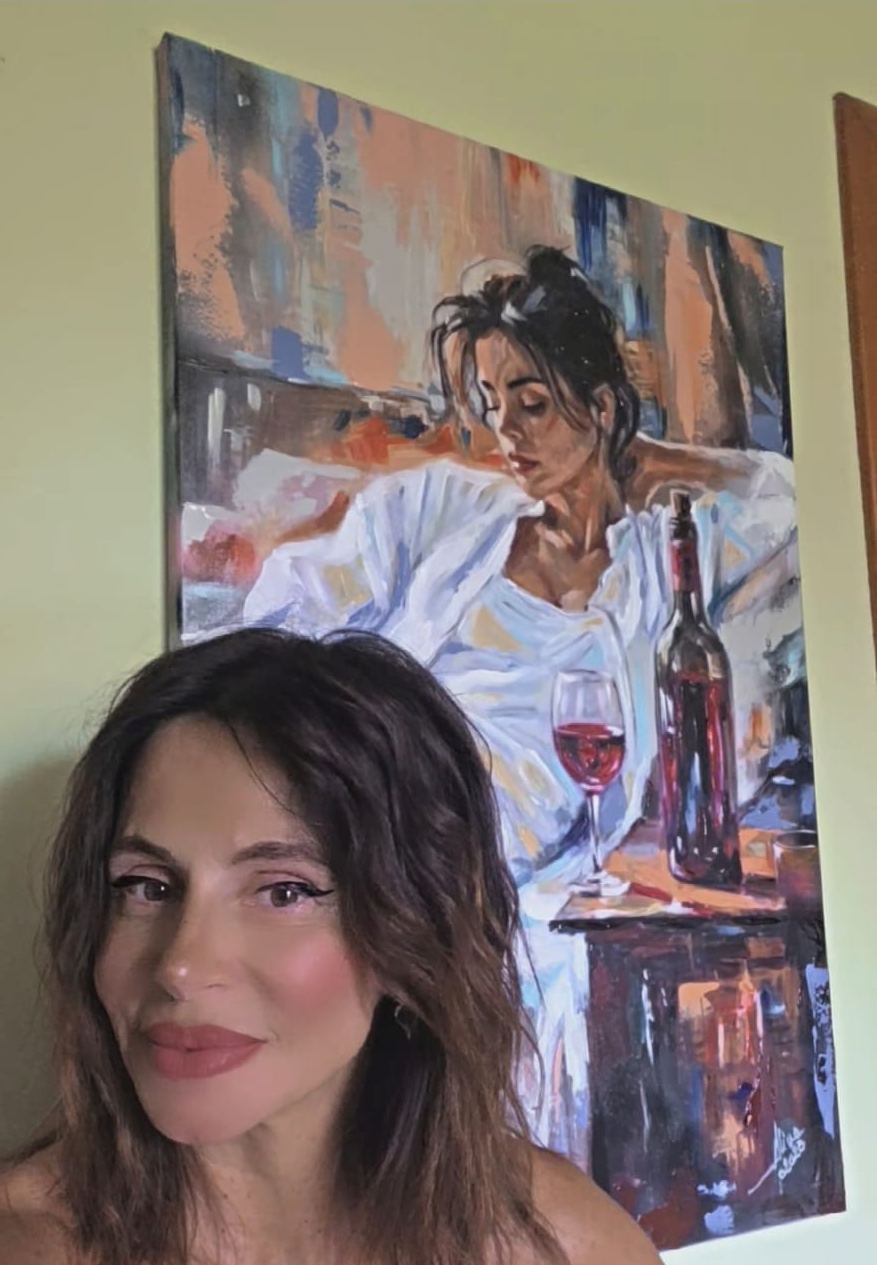 ArteDiAlina.com painting: Wine is the answer ...